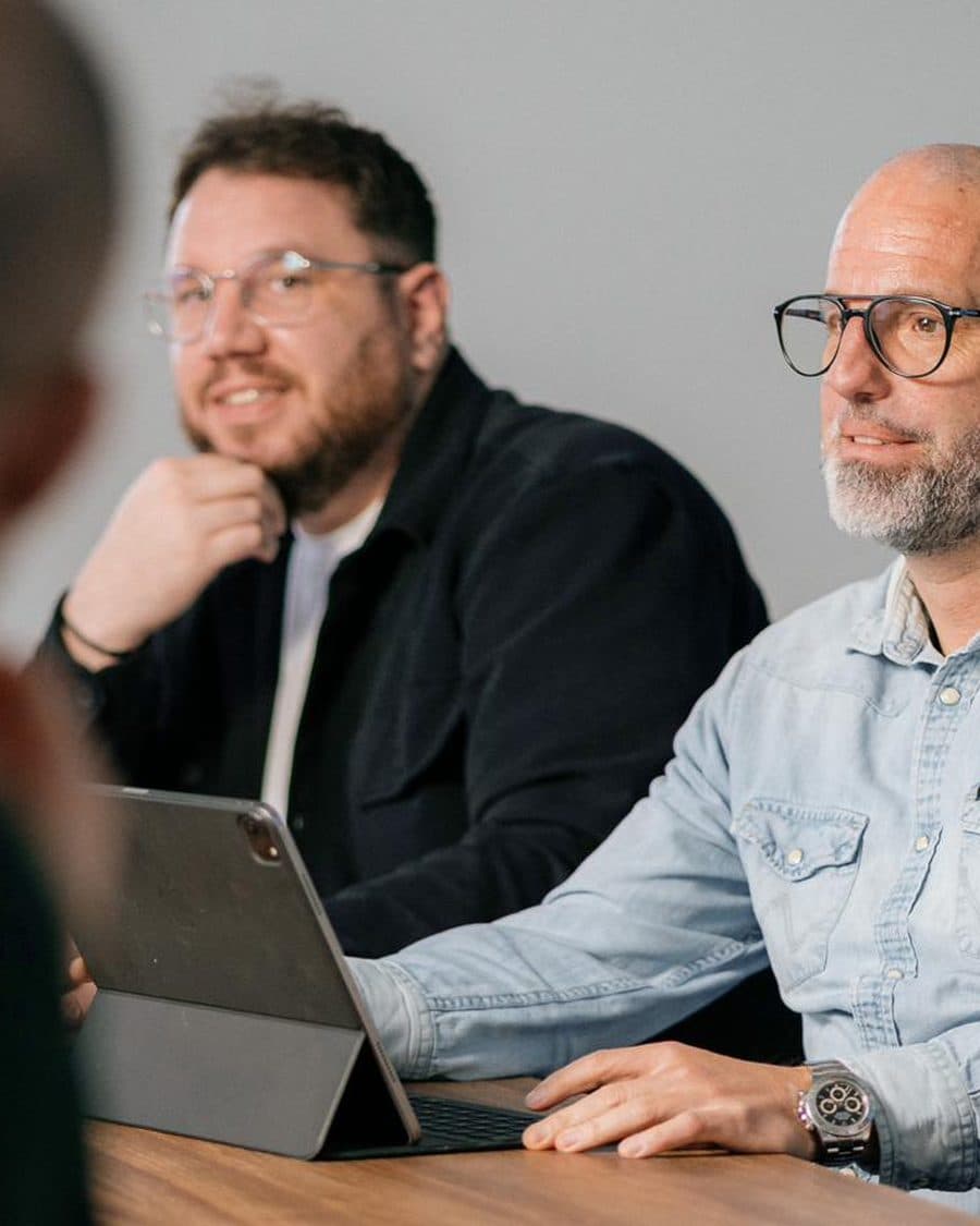 The Semtrix team in a strategy session in Düsseldorf