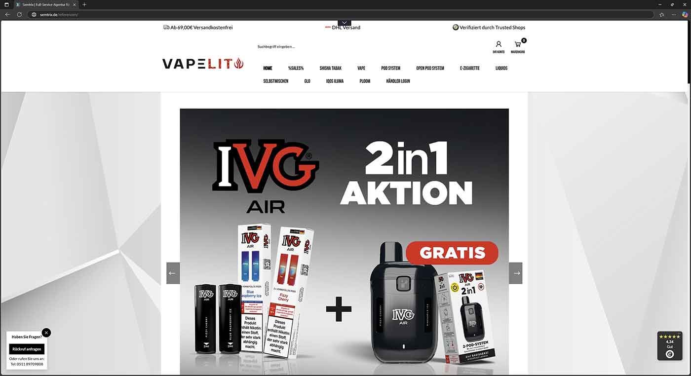 Referenzen vapelit.de