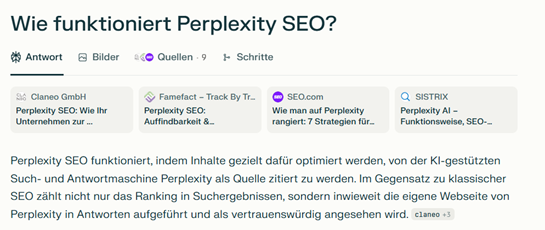 Übersicht Perplexity SEO