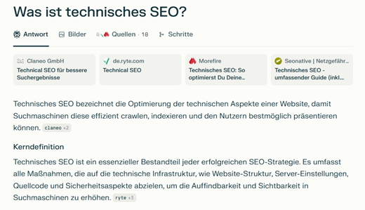 Übersicht technisches SEO