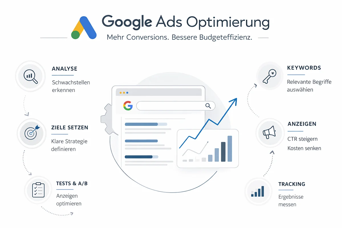 Infografik Google Ads Optimierung
